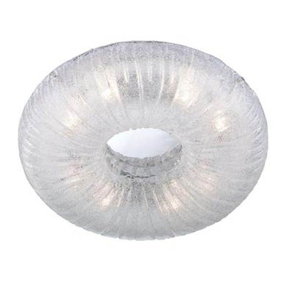 Spectra Collection 8 Light Clear Round Flushmount