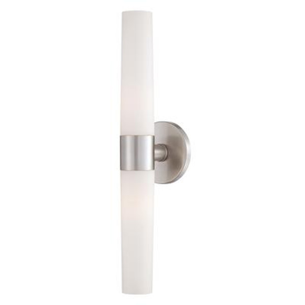 Vesper Collection 2 Light Brushed Nickel Wall Sconce