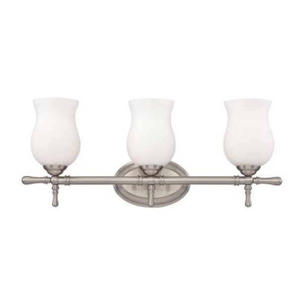 Regency Collection 3 Light Satin Nickel Bathbar