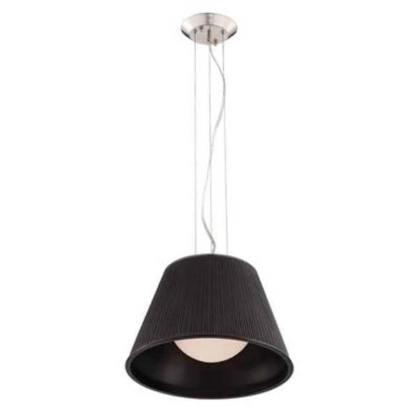 Ribo Collection 1 Light Chrome & Black Pendant