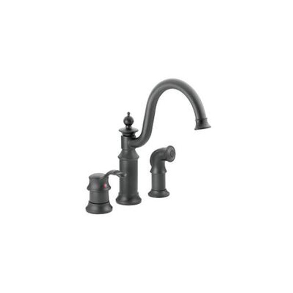 Waterhill 1-Handle High Arc Kitchen Faucet in Wrought Iron