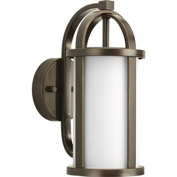 Greetings Collection Antique Bronze 1-light Wall Lantern