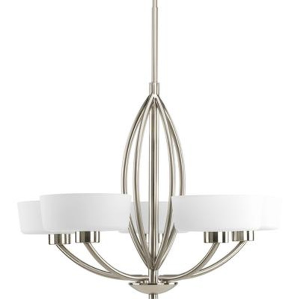 Calven Collection Brushed Nickel 5-light Chandelier