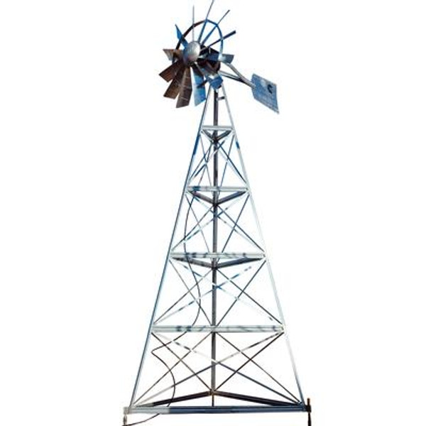 Galvanized Deluxe 3-Legged Windmill Aeration System Kit - 20 Foot