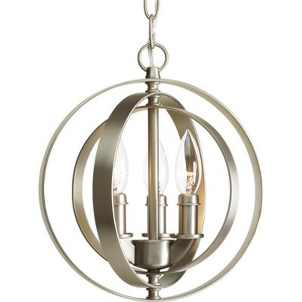 Equinox Collection 3-light Burnished Silver Pendant