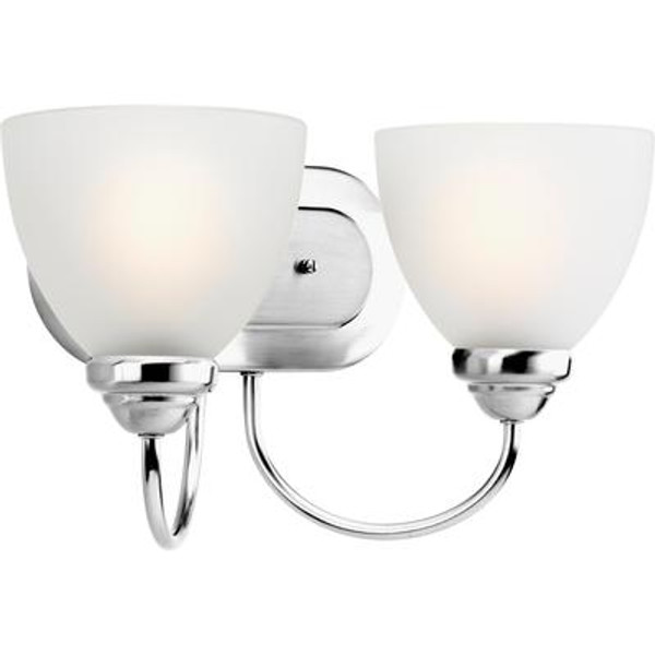 Heart Collection 2-light Polished Chrome Bath Light