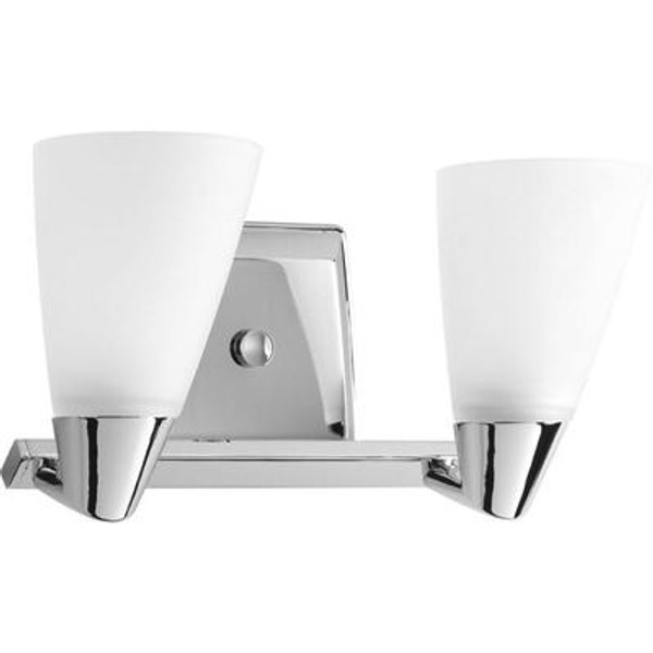 Rizu Collection Polished Chrome 2-light Bath Light