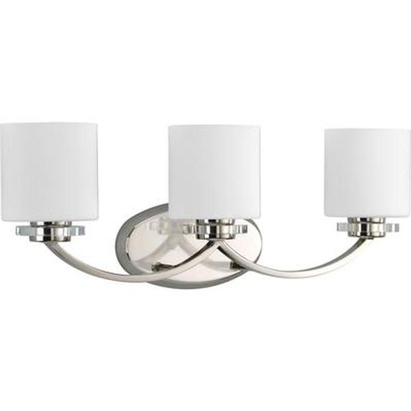 Nisse Collection Polished Nickel 3-light Bath Light