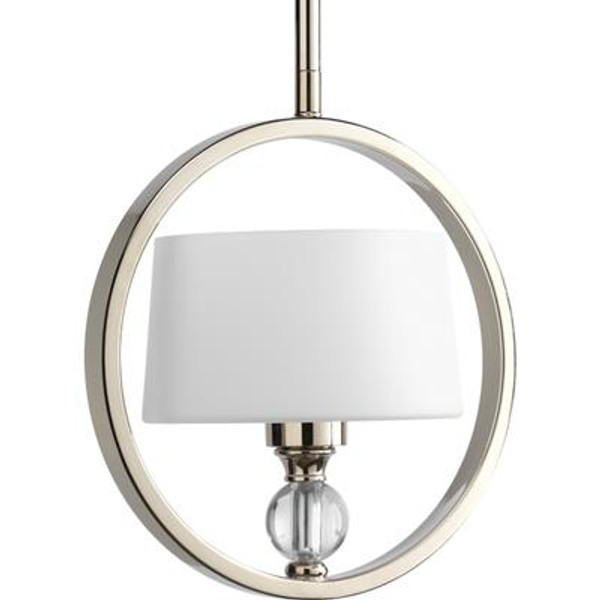Fortune Collection Polished Nickel 1-light Mini-Pendant