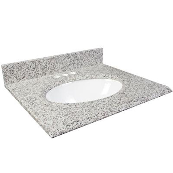 White Ash Granite Top - 25 Inch