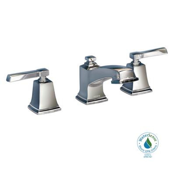 Boardwalk 2 Handle Widespread Bathroom Faucet - Chrome Finish