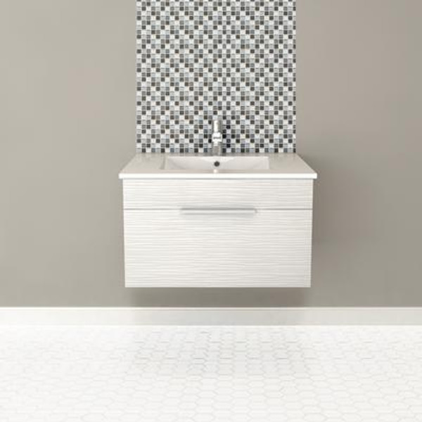 Textures Collection Wall Hung 30 Inch Contour White