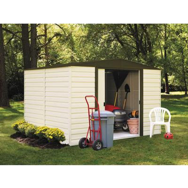 Vinyl Dallas Vinyl Coated Metal Shed   (10 Ft. x 12 Ft.)