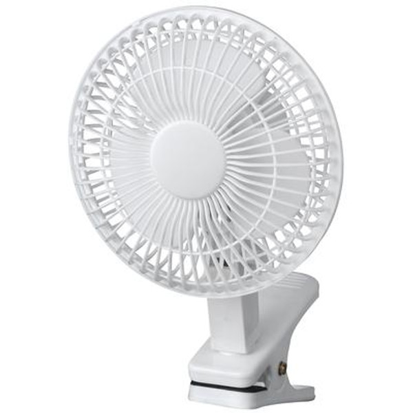 6 Inch Clip on Fan - White