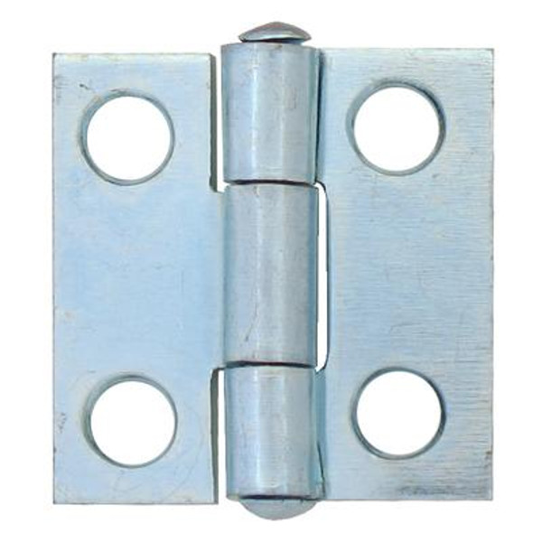 1 Inch  Zinc Narrow Hinge Fixed Pin 2pk