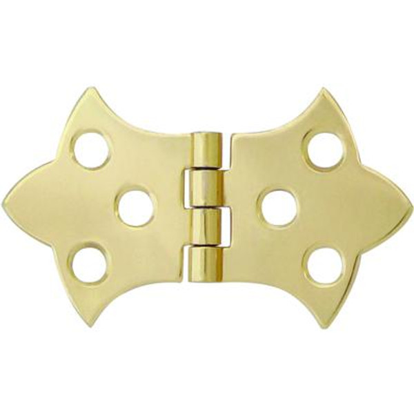 1-5/16 Inch  Brass Ornamental Hinge 2pk