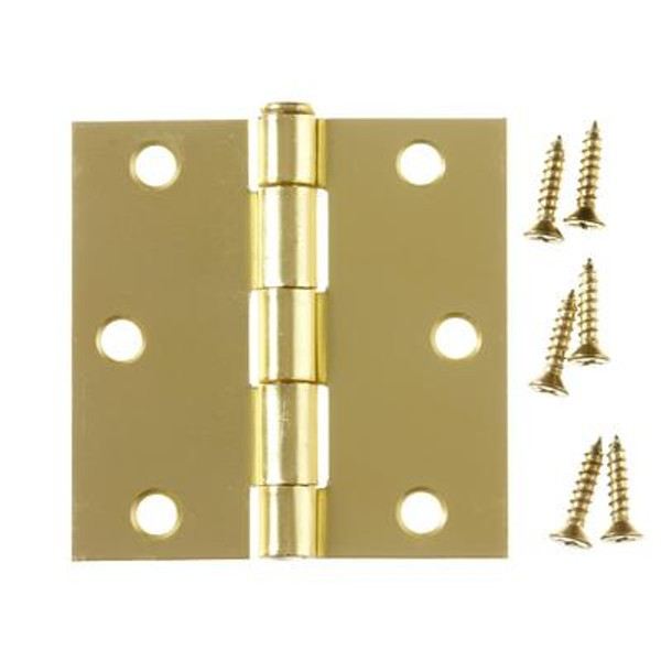 3 Inch  Satin Brass Commercial Hinge