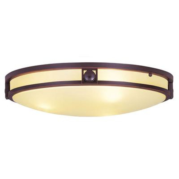 Providence 3 Light Bronze Incandescent Semi Flush Mountwith Iced Champagne Glass