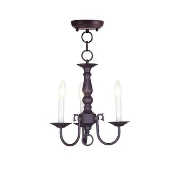 Providence 3 Light Bronze Incandescent Chandelier