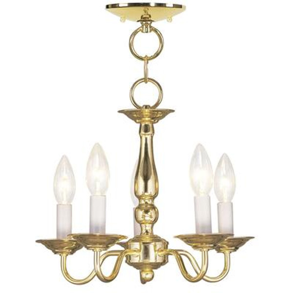 Providence 5 Light Bright Brass Incandescent Chandelier