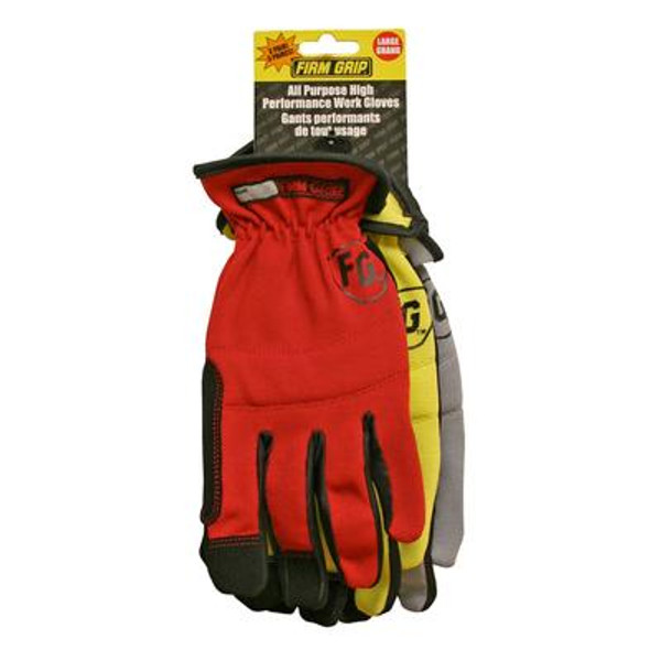 3 Pr Value Pack All Purpose High Performance Work Gloves