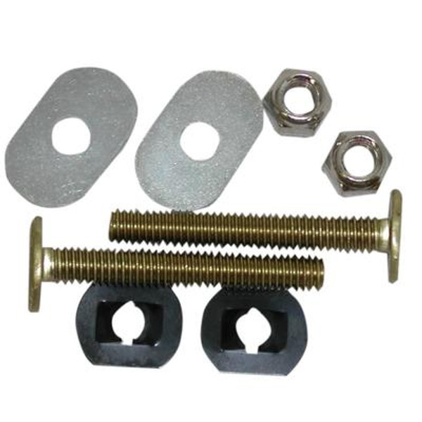 Toilet Floor Bolt Set - Solid Brass