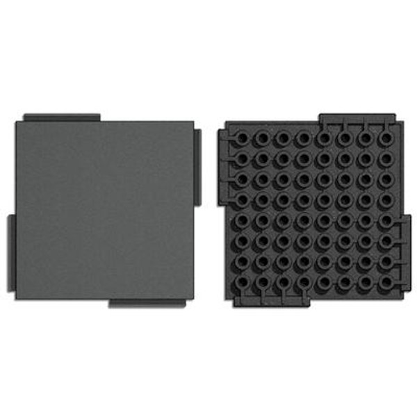 Interlocking Rubber Paver 24 Inch x 24 Inch x 2 Inch Slate Grey - 125 Pack