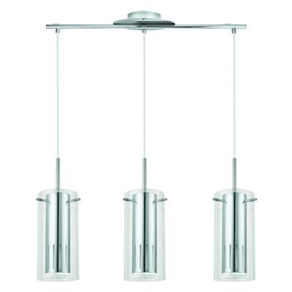 Pinto 1 3 Light Hanging Chrome Finish With Clear Glass