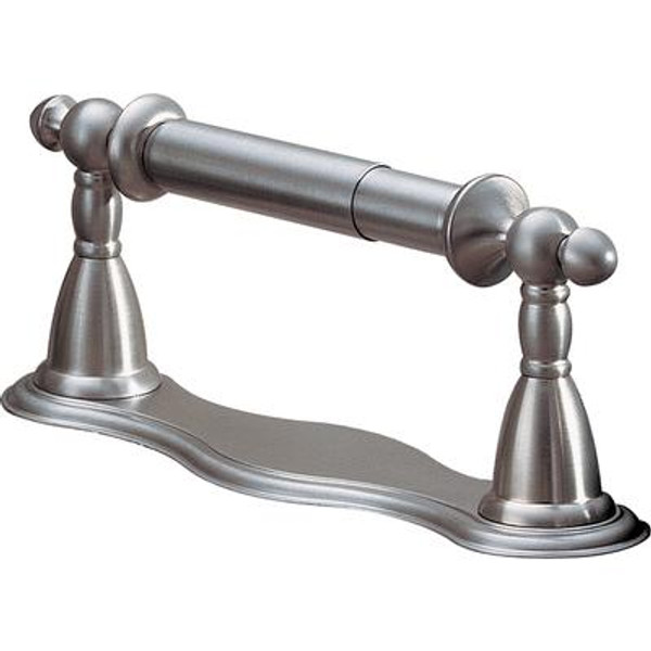 Victorian Double Post Toilet Paper Holder in Stainless Steel