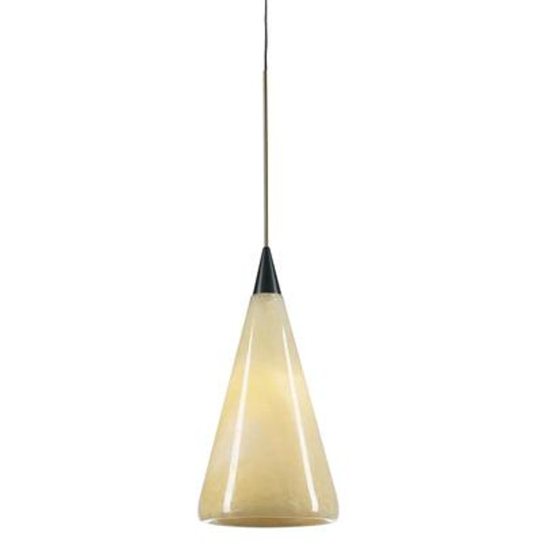 Contemporary Beauty 1 Light Mini Pendant with Natural Onyx Finish and Oil Rubbed Bronze Finish