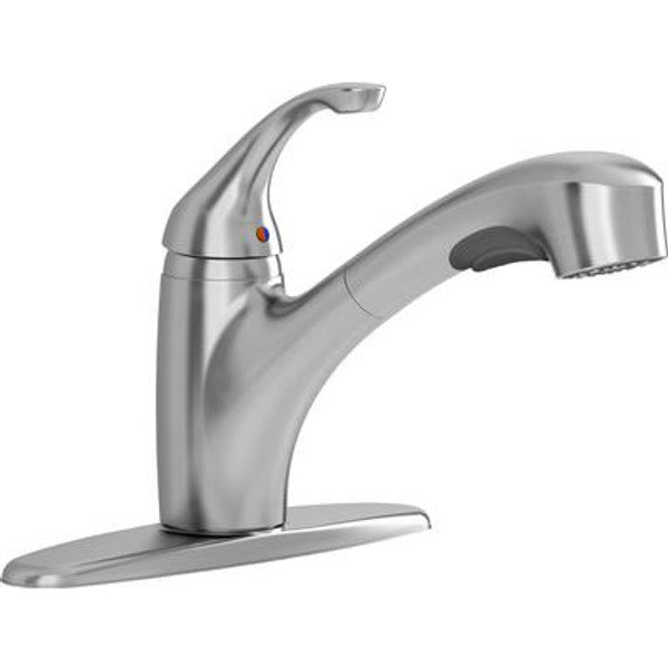 Jardin Single Handle Pull Out Kitchen Faucet In Stainless Steel