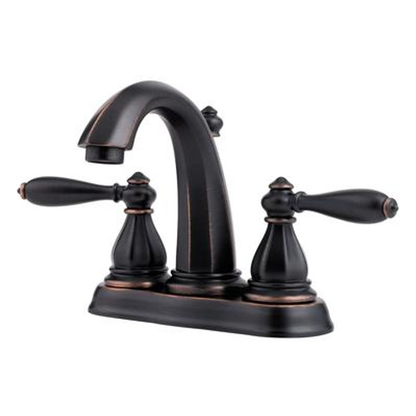 Portola 4 inch Centerset 2-Handle High-Arc Bathroom Faucet in Tuscan Bronze
