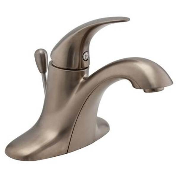 Serrano 1-Handle Mid-Arc 4 inch Centerset Bathroom Faucet in Brushed Nickel