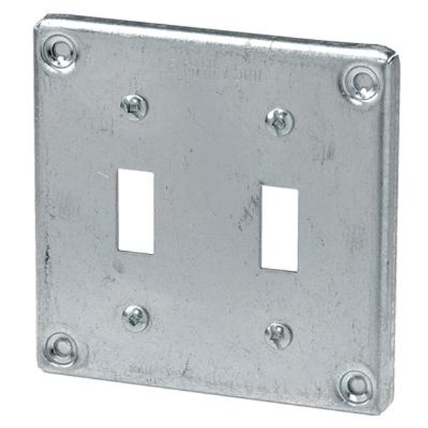 4 In. Square Cover Two Toggle Switch