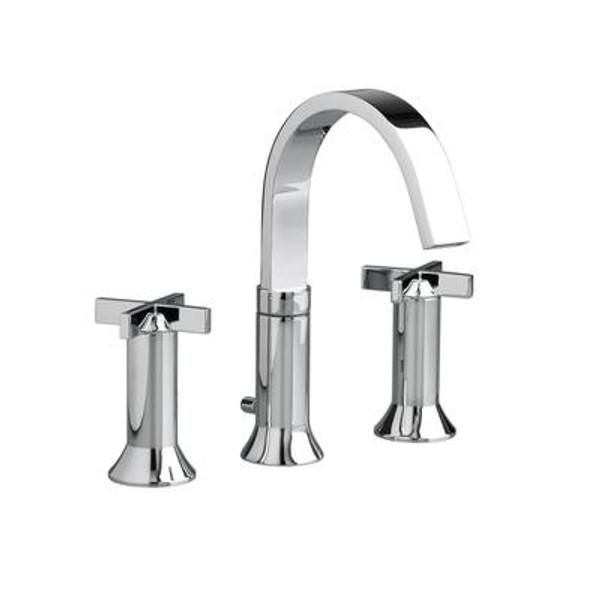 Berwick 8 Inch Widespread 2-Handle High-Arc Bathroom Faucet in Polished Chrome with Speed Connect Drain