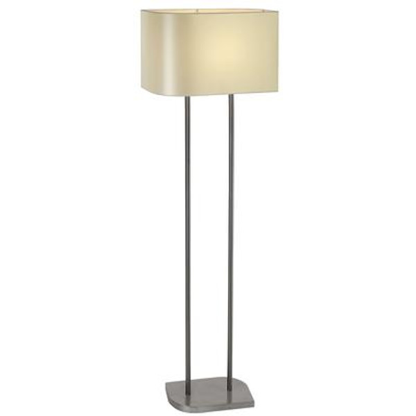 Trend Lighting 1 Light Floor Brushed Nickel Incandescent Floor Lamp