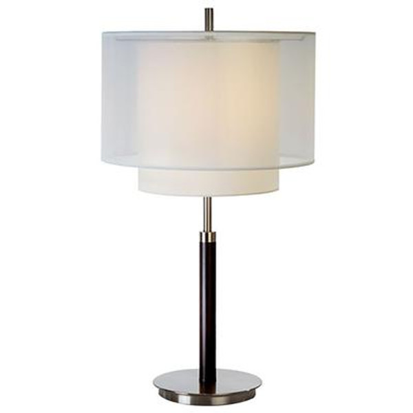 Trend Lighting 1 Light Table Espresso/Brushed Nickel Incandescent Table Lamp