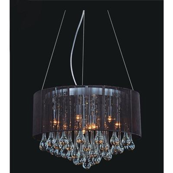 Black Sheer 18 Inches Chandelier