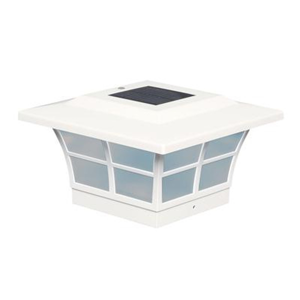 5X5 White Pvc Prestige Solar Post Cap