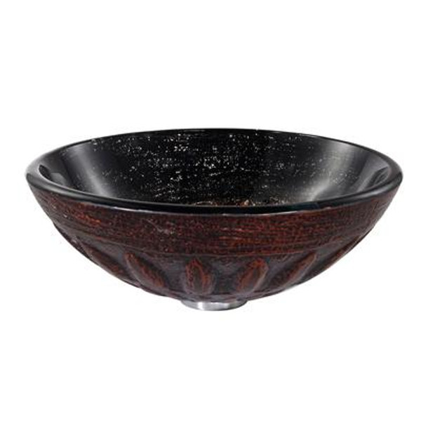 Magma Glass Vessel Sink with PU-MR Chrome