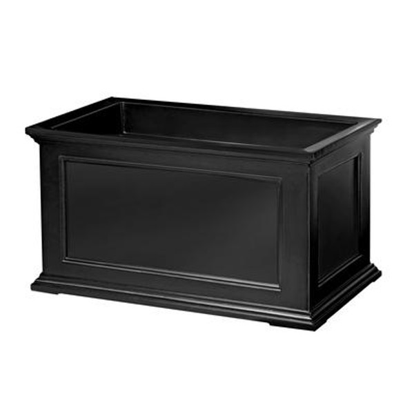 20 In. x 36 In. Fairfield Patio Planter in Black