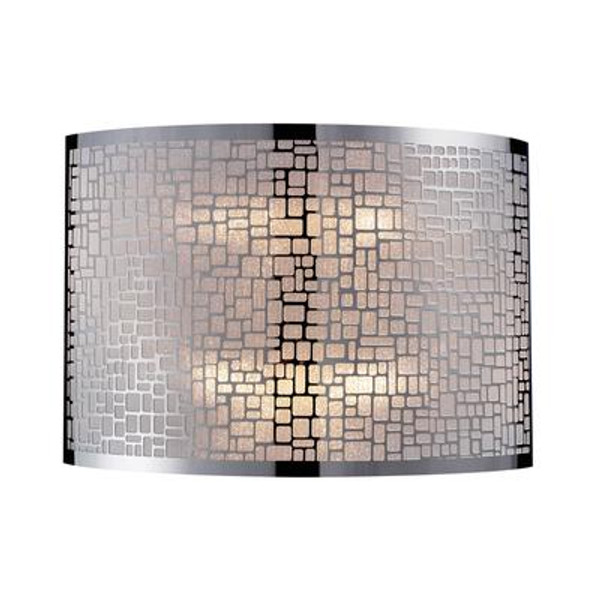 2-Light Polished Stainless Steel Sconce