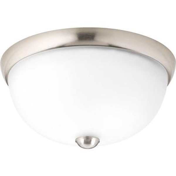 Random Collection 1 Light Brushed Nickel Flushmount