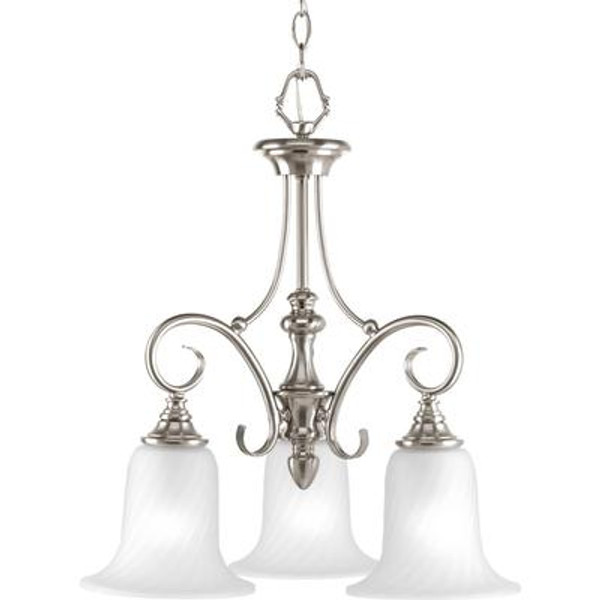 Kensington Collection 3 Light Brushed Nickel Chandelier