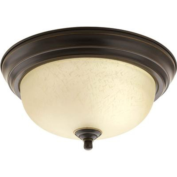 1 Light Antique Bronze Flushmount