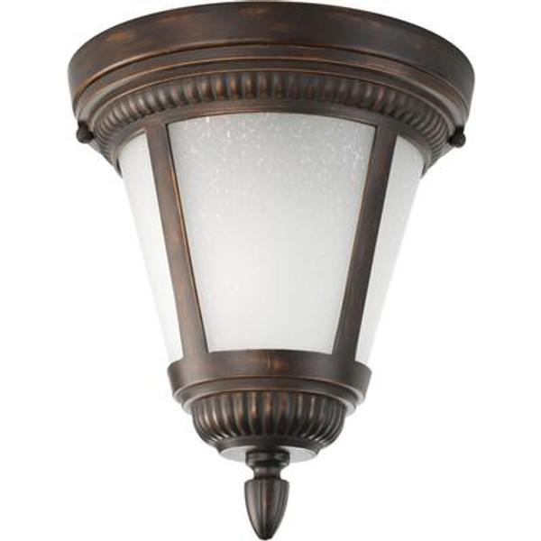 Westport Collection 1 Light Antique Bronze Outdoor Flushmount