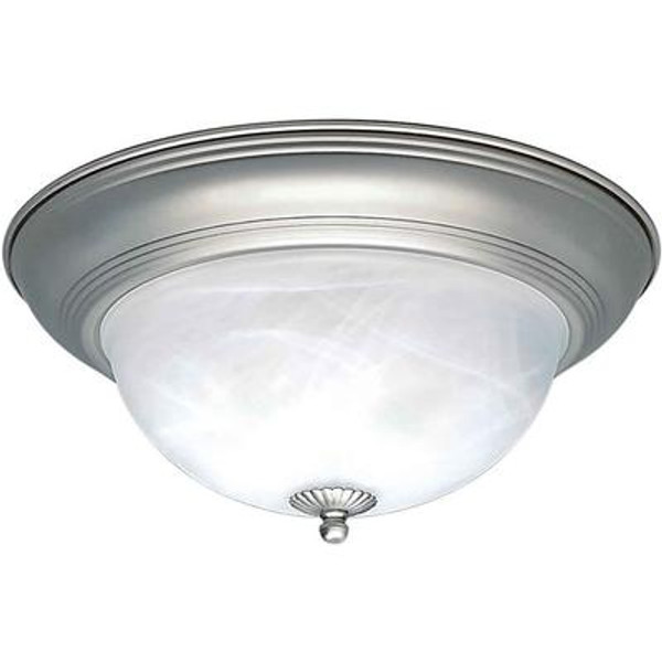 Burton 3 Light Ceiling Brushed Nickel  Incandescent Flush Mount