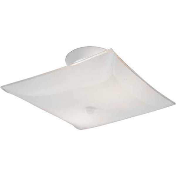 Burton 2 Light Ceiling White  Incandescent Semi Flush Mount