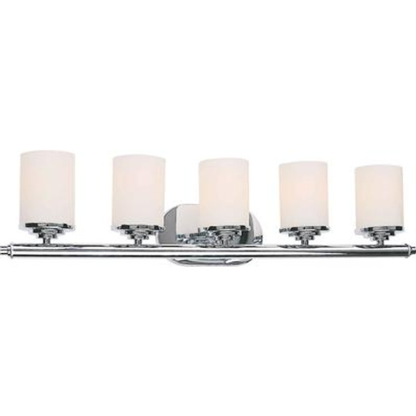 Burton 5 Light Wall Chrome  Incandescent Bath Vanity