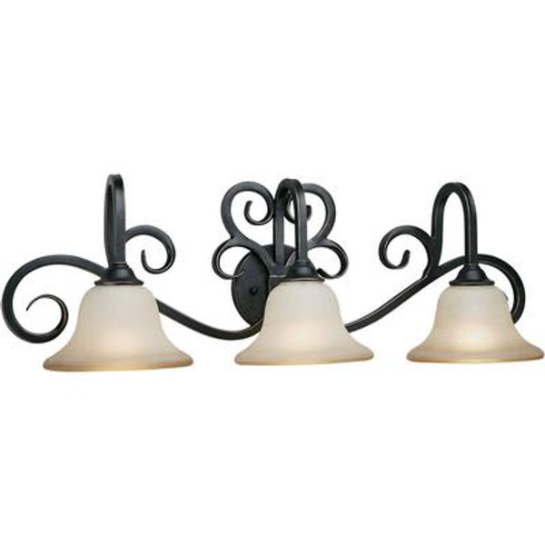 Burton 3 Light Wall Bordeaux  Incandescent Bath Vanity